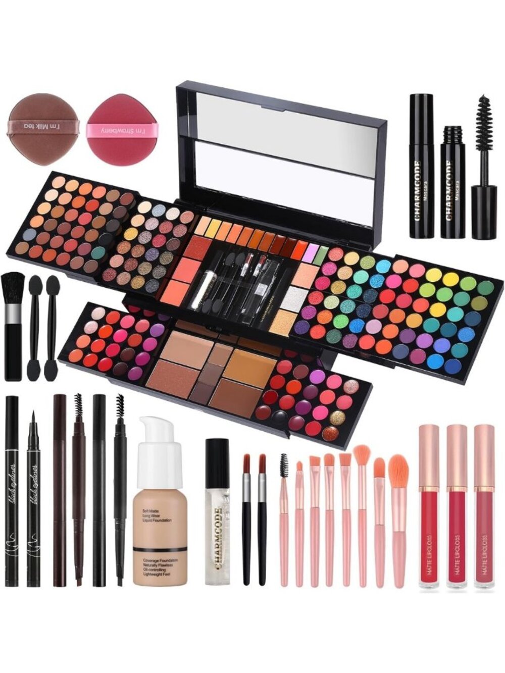 All-in-One Makeup Kit for Teens & Women - Full Beauty Set with Lip Gloss